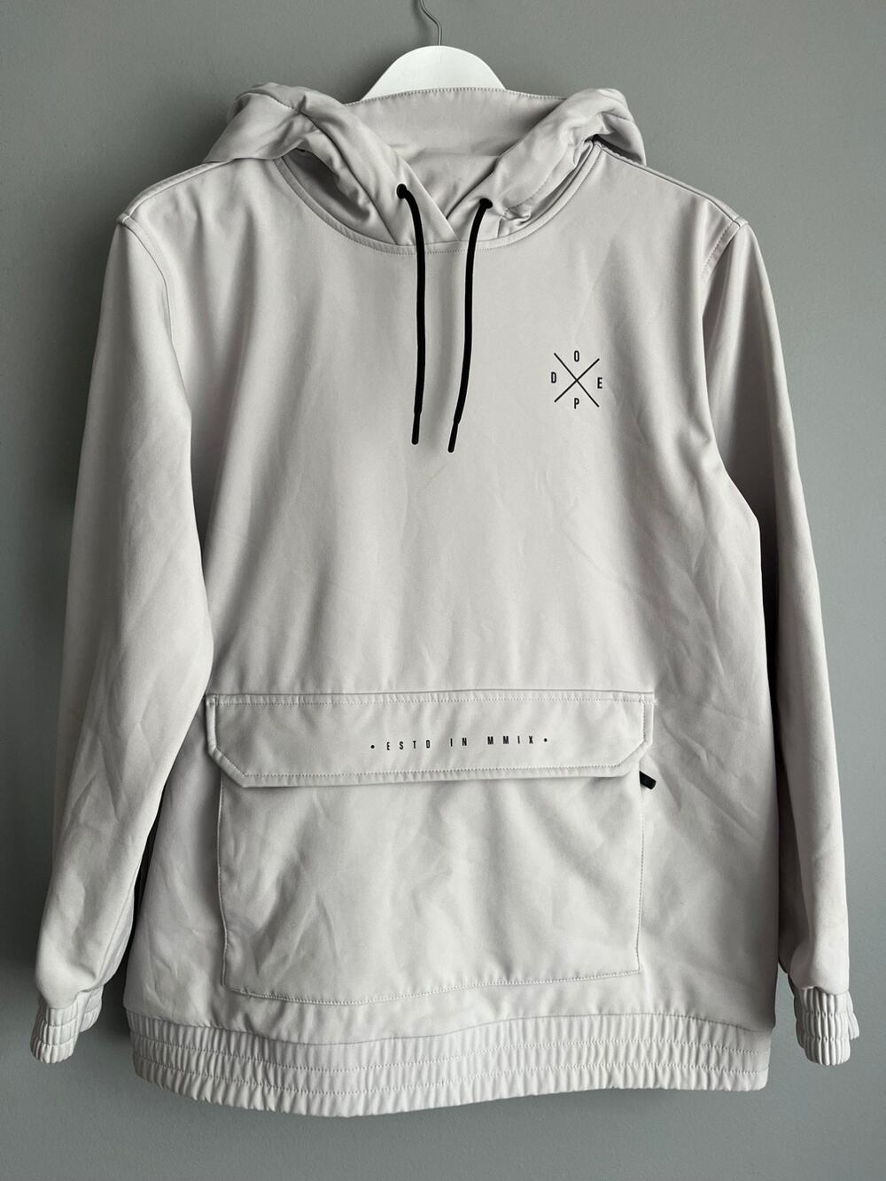 Dope Snow Nomad Jacket S Light Gray Softshell Hoodie Snowboard Ski Fleece Lined